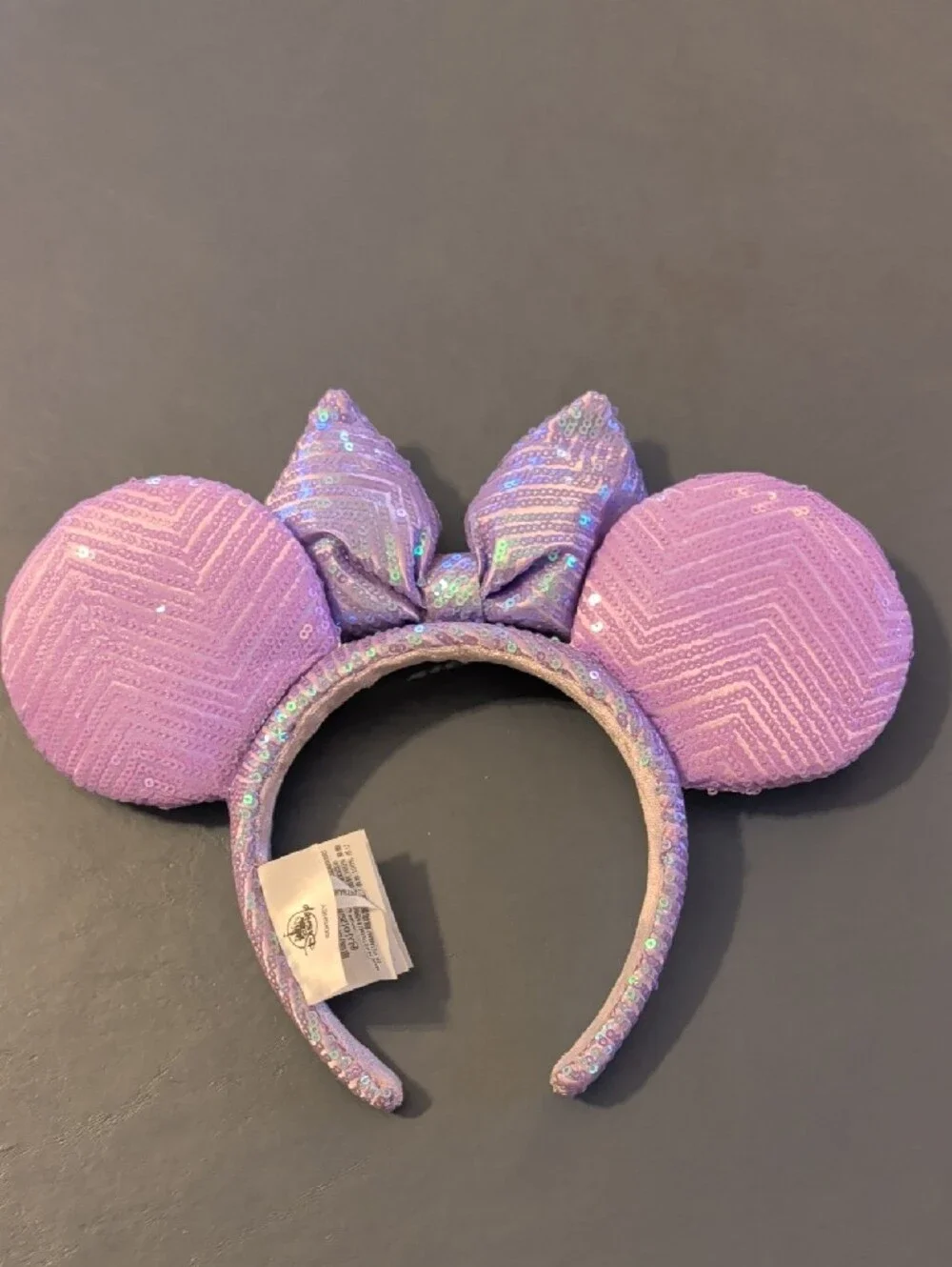 Disney Lavender Sequin Mouse Ear Headband with Iridescent Trim